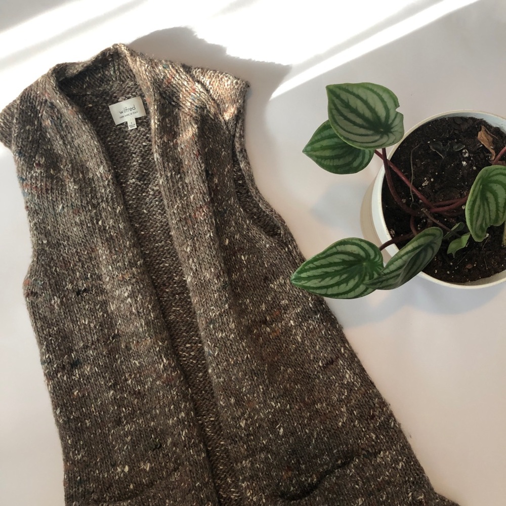Aritzia Wilfred Long Sweater Cardigan | S